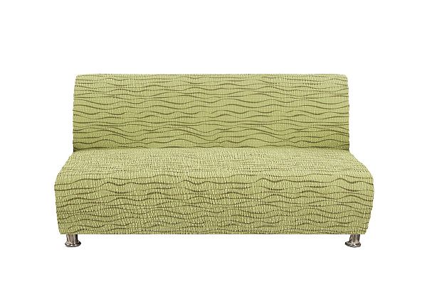 Еврочехол Чехол на 3-ех местный диван "Тела" Ридже зеленый без подлокотников