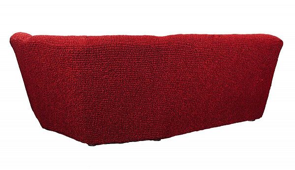 Еврочехол Чехол на классический угловой диван Микрофибра Красный